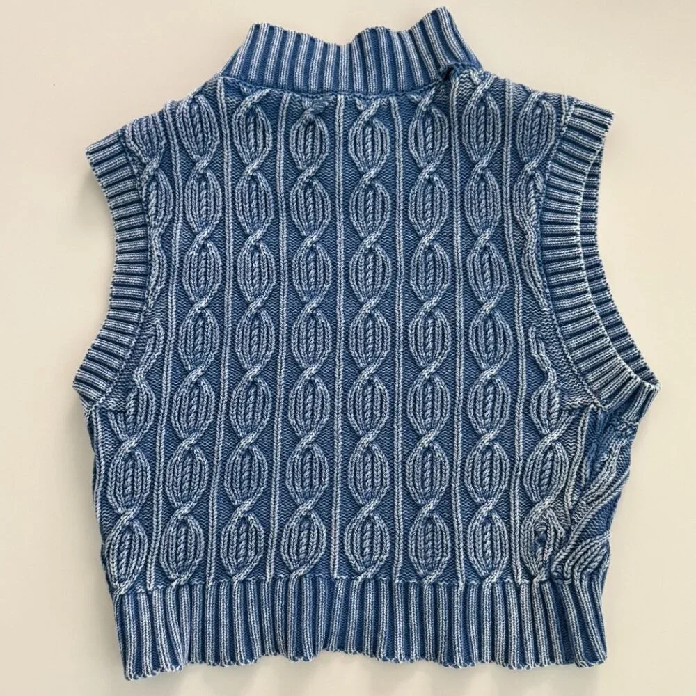 Zara Crop Sleeveless Turtleneck Sweater - Picture 4 of 5